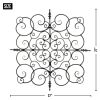 SQUARE FLEUR-DE-LIS WALL PLAQUE