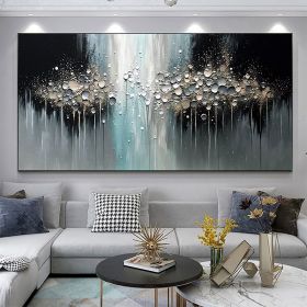 Handmade Oil Painting Abstract Texture Oil Painting On Canvas Large Wall Art Original White Painting Minimalist Art Custom Painting Modern Living (size: 70x140cm, Style: 01)