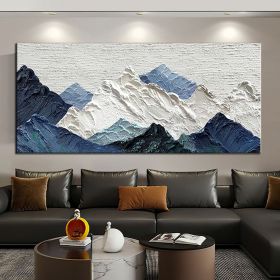 Handmade Oil Painting Thick Texture Abstract Landscape Oil Painting Gorgeous Abstract Landscape 3D Wall Art on Canvas Serene Abstract Landscape 3 (size: 70x140cm, Style: 01)